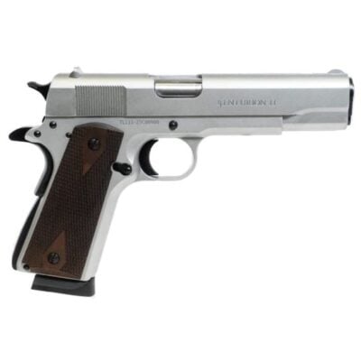Centurion 11 8+1 1911 with 5'' 45ACP CHF barrel and chrome finish for $329 currently here: