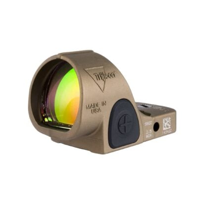 Trijicon American made FDE LED adjustable SRO red dot optic with RMR footprint, 2.5 MOA dot, and 2-5 year battery life for $499 currently here