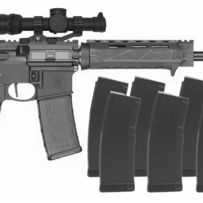 Smith & Wesson M&P15 Volunteer with 16'' 5.56 nitrided barrel, Gemtech Trek 2 suppressor, B5 Systems furniture including MLOK handguard, flat ish trigger, 10x magazines, and Vortex Venom 1-6x LPVO for $999 shipped currently here: