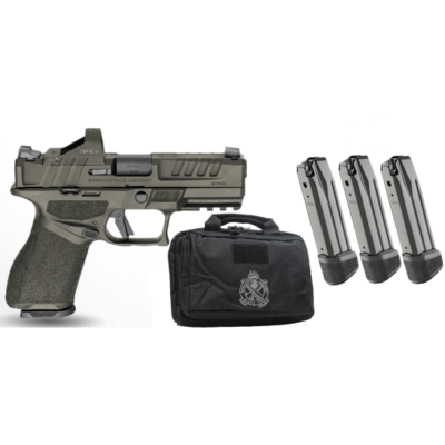 Springfield 15/18+1 OD green Echelon 4.0C with 4x magazines, a Viridian green dot optic, tritium front sight, and padded range case for $659 currently here