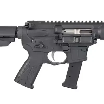 LWRC IC9 ring delayed blowback 9mm PCC with 5.7'' 9mm CHF threaded barrel, MLOK monolithic upper/handguard, ambi controls, Glock magwell, and SBA3 adjustable brace for $1,737 (use email for price) currently here