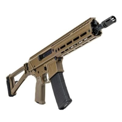 PSA has their FDE JAKL with 10.5'' 5.56 4150CMV nitrided barrel, detent click adjustable piston system, MLOK handguard, monolithic upper, NiB EPT trigger, and side folding brace for $899 currently here