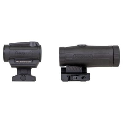 Holosun ARO red dot optic with 2 MOA dot, 2-5 year battery life, and 3x magnifier with flip to side QD mount for $219 currently here