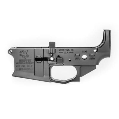 Griffin Armament MK2 forged 7075-T6 ambi AR15 lower receiver with flared magwell, full auto pocket cut, and enlarged integral trigger guard for $189/ea (add to cart for price) currently here