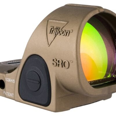 Trijicon American made FDE LED adjustable SRO red dot optic with RMR footprint, 1, 2.5, or 5 MOA dot, and 2-5 year battery life for $495 *shipped* currently here