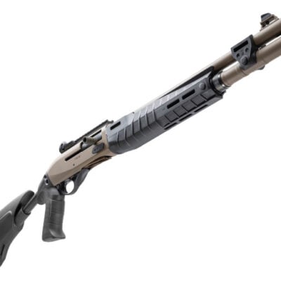 Benelli 7+1 M2 G1 semi auto 12ga shotgun with Rear Piston Operated (RPO) gas system, FDE cerakote finish, MLOK handguard, ghost ring sights, optic mount, Benelli pattern choke system, and adjustable stock for $1,799 currently here