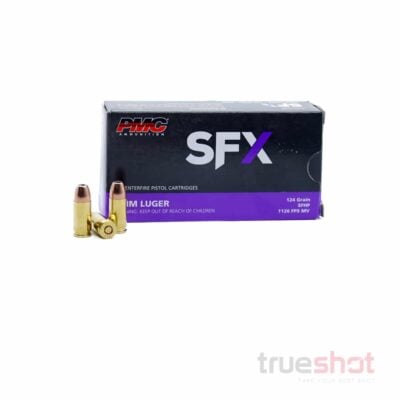 PMC brass case 9mm with 124gr JHP projectiles from $0.45/rd shipped with code MRGUNSNGEAR currently here