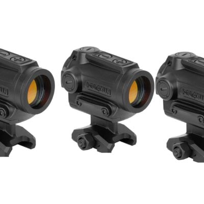 Holosun ARO (Advanced Rifle Optic) red dot optic with 2 MOA dot, shrouded turrets, lower 1/3 co-witness sights, and 2-5 year battery life for $99 currently here: