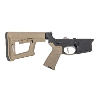PSA Guardsman AR15 complete lower receivers with FDE Magpul PR (🤌🏽) stock/grip/trigger guard, ambi safety, and NiB flat shoe trigger for $149/ea currently here