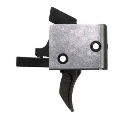 CMC Triggers drop in AR15/AR10 match trigger with crisp 2.5lb single stage break and "combat curved" (not my name) trigger shoe for $79/ea currently here:
