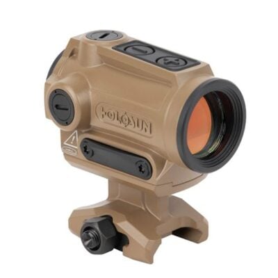 Holosun Barrett Brown ARO (Advanced Rifle Optic) red dot optic with 2 MOA dot, shrouded turrets, lower 1/3 co-witness sights, and 2-5 year battery life for $129/ea currently here