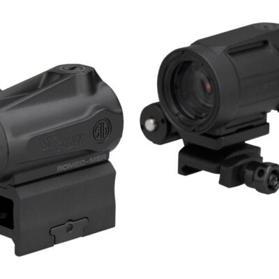 Sig Sauer Gen2 Romeo MSR red dot optic with 2 MOA dot, 2-5 year battery life, and a Juliet 5x compact magnifier with flip to side mount for $234 currently here