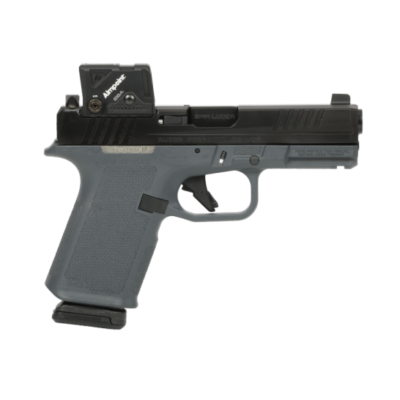 Ruger Glock parts/mag compatible 15+1 RXM with Magpul frame, CHF barrel, chassis system, direct milled Aimpoint COA red dot optic, and tritium front sight for $629 currently here