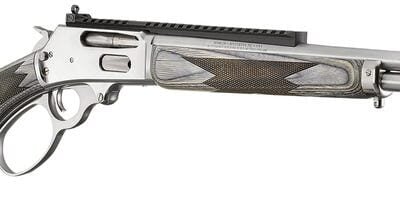 Marlin 5+1 336 SBL stainless lever action with 19'' .30-30 Winchester CHF threaded barrel, ghost right sights with fiber optic front, and extended optics rail for $1,253 currently here