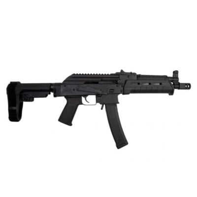 PSA AK-V with nitrided threaded barrel, Magpul MLOK handguard/grip, steel reinforced standard capacity 35 round Scorpion pattern magazine, and SB Tactical SBA3 adjustable brace for $799 currently here