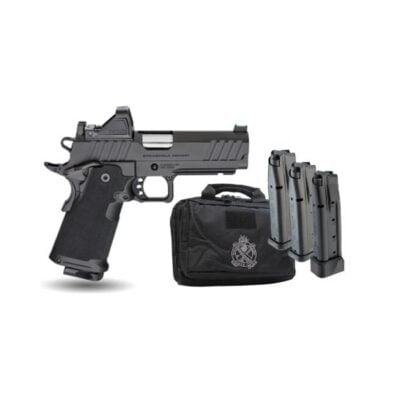 Springfield 17/20+1 Prodigy 2011 with 4.25'' Commander slide/barrel, fiber optic front sight, Viridian green dot optic, padded range bag, and 4x magazines for $1,099 currently here