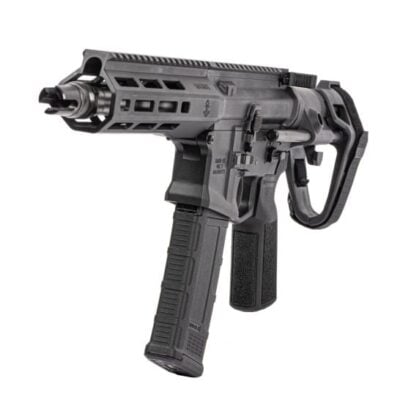 PSA SABRE Mixtape Black Album Vol 1 with 8'' 300BLK 416R SS 1:5'' twist barrel, Plan B flash hider, MLOK free floated rail, SABRE forged ambi receiver set with flared magwell and enlarged trigger guard, Radian ambi 45/90 degree safety & gas busting charging handle, Microbest BCG, two stage match trigger, & PDW brace for $999 currently here