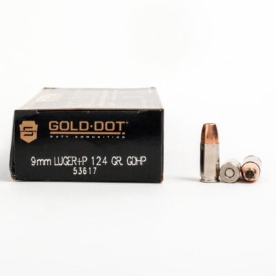 Speer nickel plated 9mm +P with 124gr bonded Gold Dot projectiles in a sealed battle pack for $0.58/rd & orders over $149 ship free with code "GFS149PLUS" currently here: