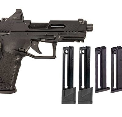 Taurus 16/22+1 TX22 TORO with 22LR threaded barrel, 5x magazines, and Viridian green dot optic for $395 *shipped* currently here: